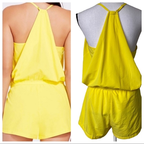 Fabletics Neema Romper Yellow Size Medium - Picture 3 of 11